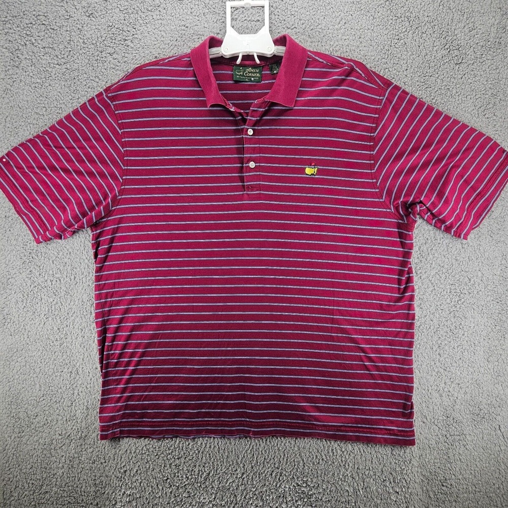 Amen Corner Augusta Masters Polo Shirt Golf Short‎ Sleeve Red Men's XL